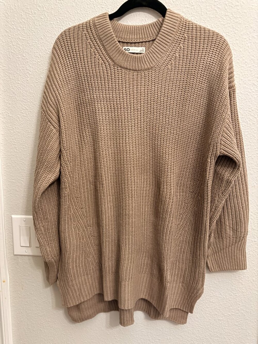 SO Womens Beige Sweater- XL